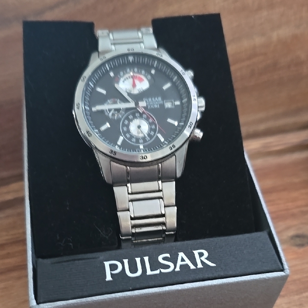 Pulsar Silver Chronograph Watch